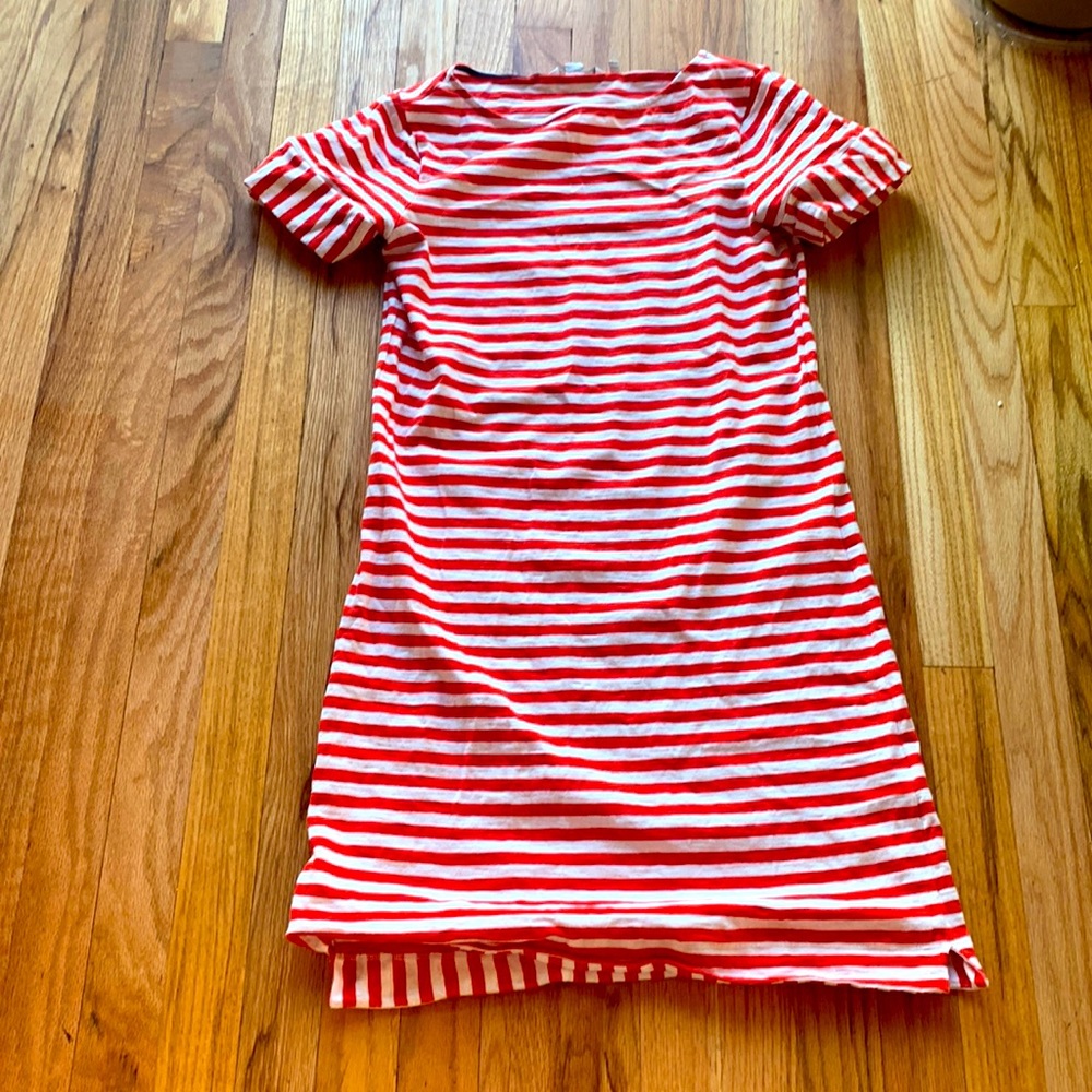 Boden Red and White Striped T-Shirt Dress - size 6 - EUC - free shipping